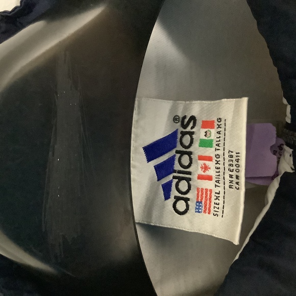 Vintage Adidas Full Zip Track Top - Size M Oversize - P2P 25” - Blue & White - Picture 4 of 4